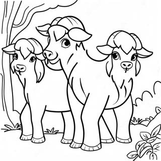 Three Billy Goats Gruff Coloring Page 52913-41854