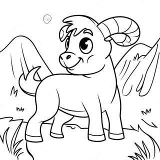 Adventurous Billy Goat Gruff Coloring Page 52914-41862