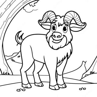 Adventurous Billy Goat Gruff Coloring Page 52914-41863