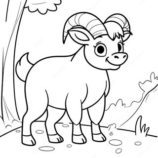 Adventurous Billy Goat Gruff Coloring Page 52914-41864