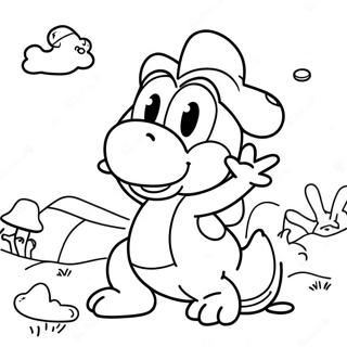 Yoshi's Crafted World Coloring Page 52933-41884