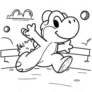 Yoshi's Crafted World Coloring Pages