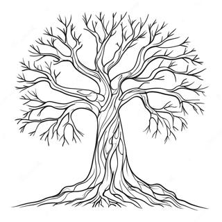 Bare Tree With Twisting Branches Coloring Page 52953-41901