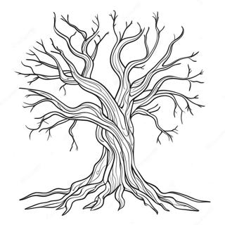 Bare Tree With Twisting Branches Coloring Page 52953-41902