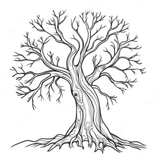 Bare Tree With Twisting Branches Coloring Page 52953-41903