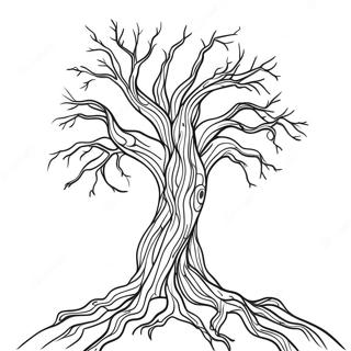 Bare Tree With Twisting Branches Coloring Page 52953-41904