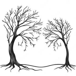 Bare Tree Coloring Pages