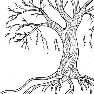 Bare Tree Silhouette Coloring Page 52954-41894