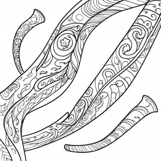 Colorful Ribbons In The Wind Coloring Page 52974-41913