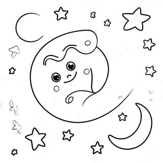 Moon And Stars Coloring Page 53073-41977