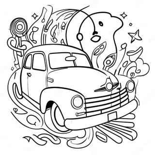 Oldies Music Coloring Page 53103-42019