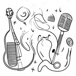 Oldies Music Coloring Page 53103-42020