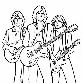 Classic Rock Band Coloring Page 53104-42024