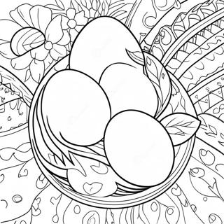 Colorful Ostara Eggs Coloring Page 53114-42012