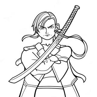 Muichiro With Sword Coloring Page 5311-4221