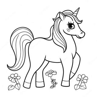 Gender Neutral Unicorn Coloring Page 53143-42039