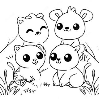 Gender Neutral Animal Friends Coloring Page 53144-42045