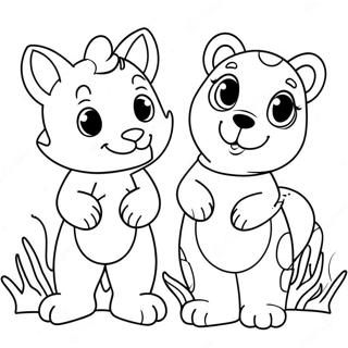 Gender Neutral Animal Friends Coloring Page 53144-42046