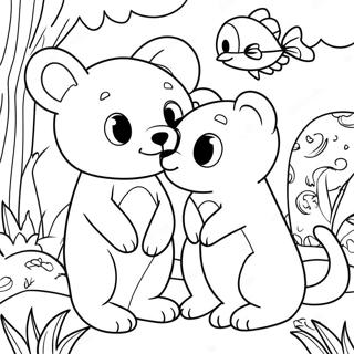 Gender Neutral Animal Friends Coloring Page 53144-42047