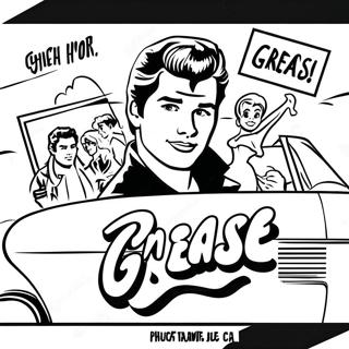 صفحة تلوين ملصق فيلم Grease 53183-42066