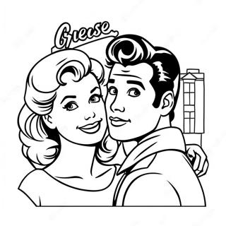 صفحة تلوين ملصق فيلم Grease 53183-42067