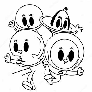 Looney Tunes Characters In Space Coloring Page 531-422