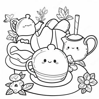 Tea Party Coloring Page 5320-4231