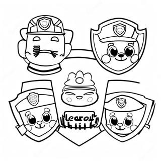 Colorful Paw Patrol Badges Coloring Page 53214-42113