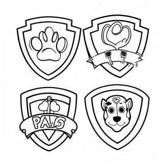 Colorful Paw Patrol Badges Coloring Page 53214-42116