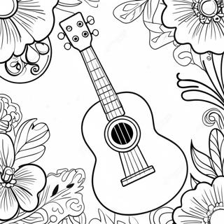 Pagina De Colorat Cu Ukulele 53253-42125