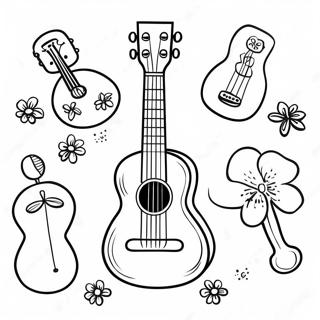 Pagina De Colorat Cu Ukulele 53253-42126