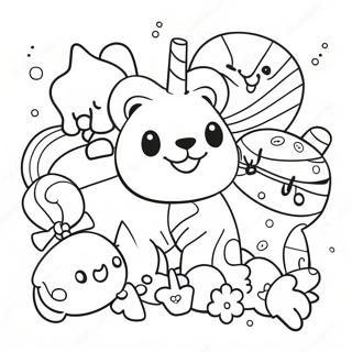 Cute Candy Animals Lisa Frank Coloring Page 53284-42159