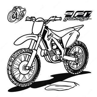 Honda Dirt Bike Coloring Page 53303-42164