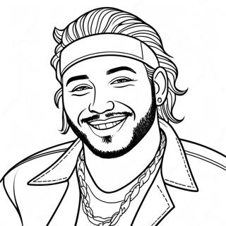 Post Malone Coloring Page 53403-42250