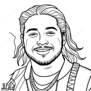 Post Malone Coloring Page 53403-42252