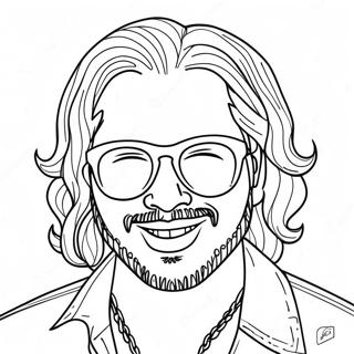 Post Malone With Sunglasses Coloring Page 53404-42242