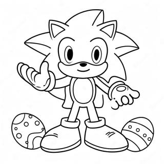 Sonic With Easter Eggs Coloring Page 53414-42257