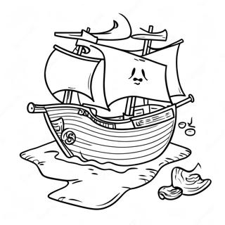 Treasure Map Pirates Coloring Page 53424-42263