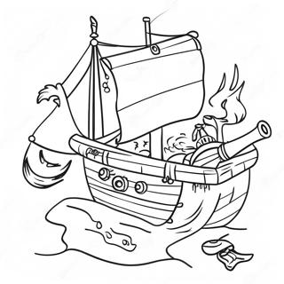 Treasure Map Pirates Coloring Page 53424-42264