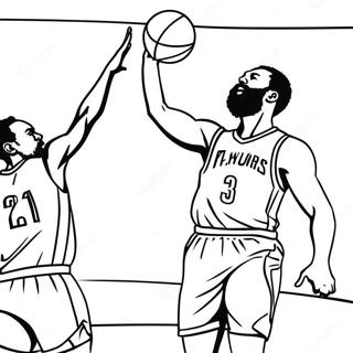 James Harden Slam Dunk Coloring Page 53464-42294