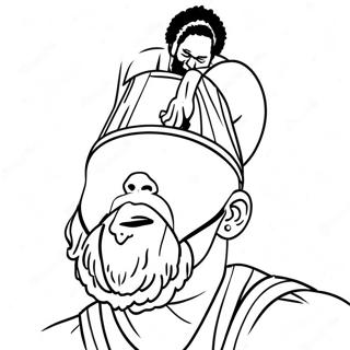 James Harden Slam Dunk Coloring Page 53464-42296