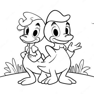 Donald And Daisy Coloring Page 53483-42307