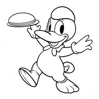 Playful Donald Duck Coloring Page 53484-42309