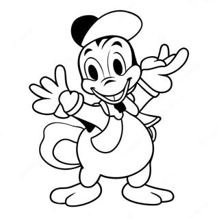 Playful Donald Duck Coloring Page 53484-42311