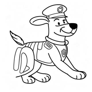 Police Dog In Action Coloring Page 53493-42313