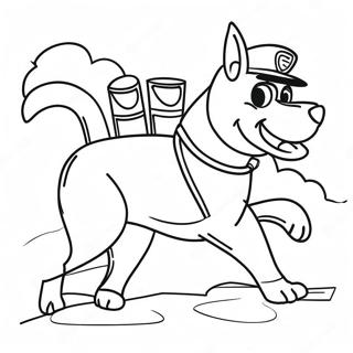 Police Dog In Action Coloring Page 53493-42314