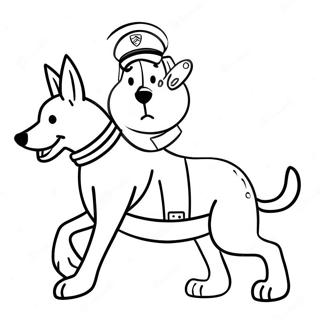 Police Dog In Action Coloring Page 53493-42315