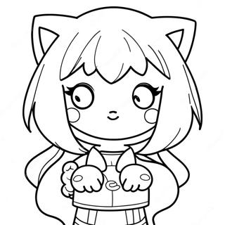 Anime Cat Girl Coloring Pages