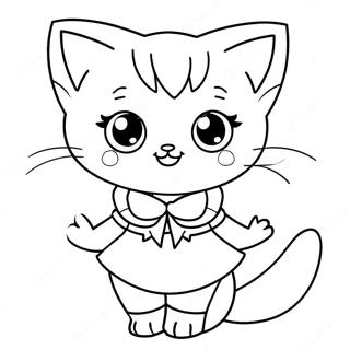 Anime Cat Girl Coloring Pages