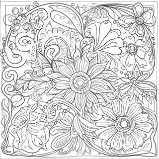 Art Nouveau Floral Patterns Coloring Page 53513-42322